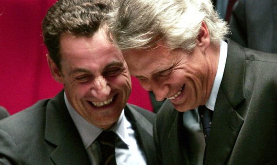 Dominique'as de Villepinas ir Nicolas Sarkozy