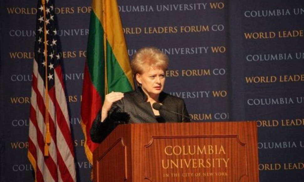 Dalia Grybauskaitė Kolumbijos universitete