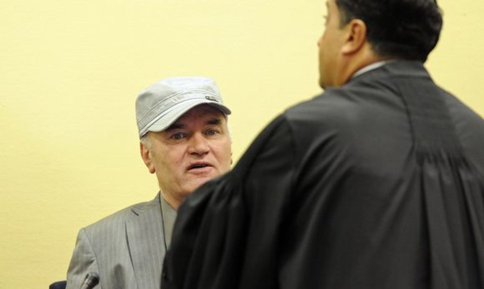 Ratko Mladičius pirmąkart stojo prieš JT tribunolą
