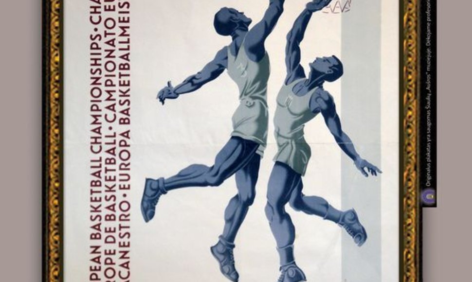 Plakatas 1939 m. Europos krepšinio čempionatui 