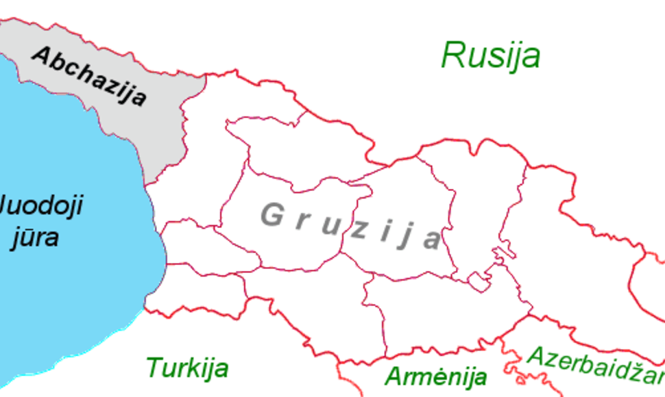 Abchazija Gruzijos žemėlapyje