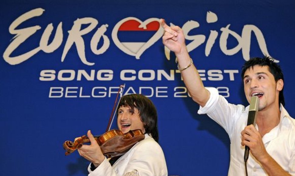 Eurovizijos dainų konkurso 2008 nugalėtojas rusas Dima Bilanas.