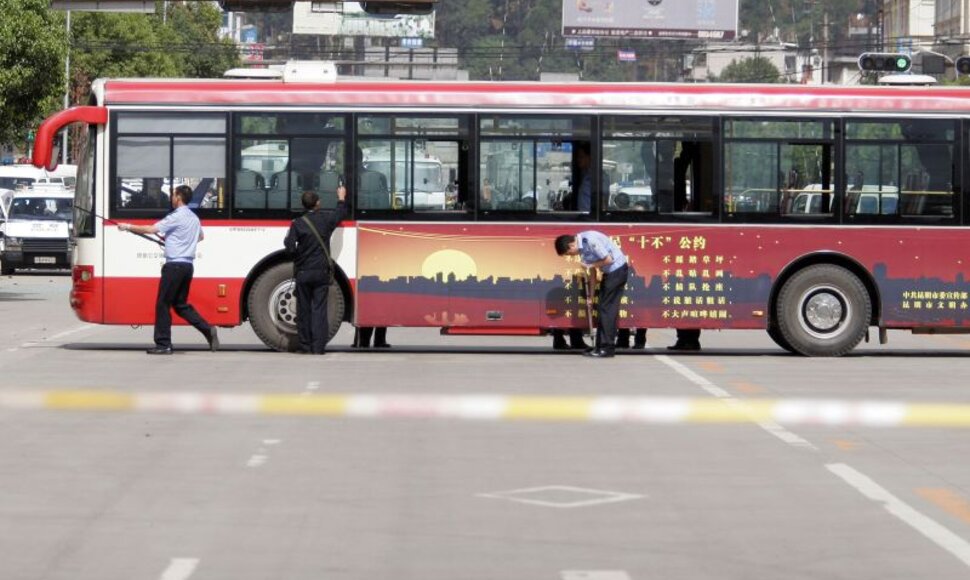 Autobusas, kuriame įvykdytas išpuolis