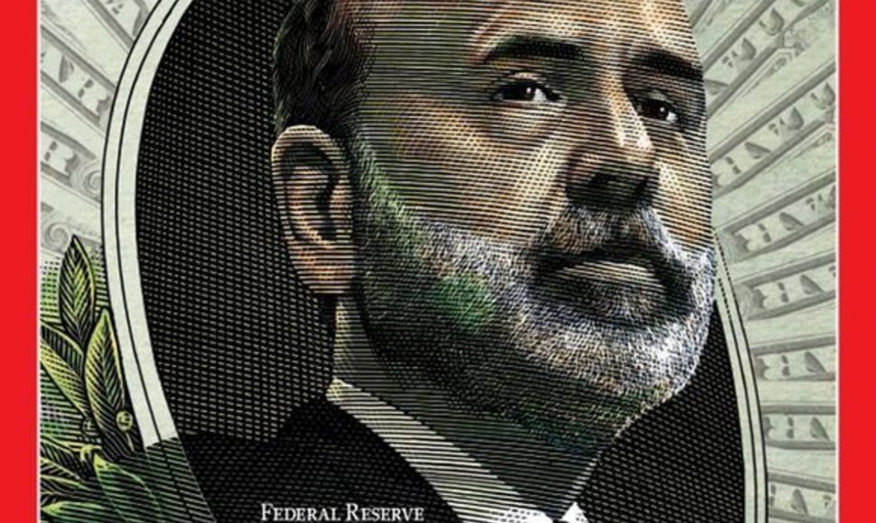 „Time“ viršelis su Metų žmogumi B.Bernanke.