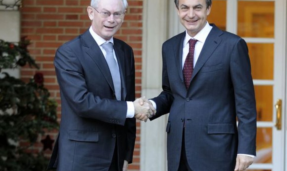 H.van Rompuy ir J.Zapatero tikisi, kad jiems pavyks gerai sutarti.