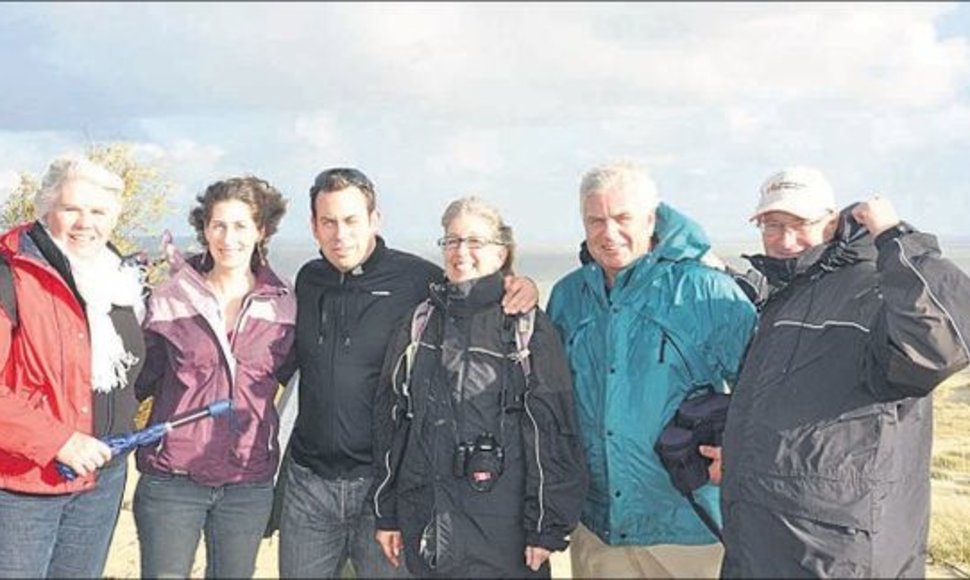 Sandra (kairėje), Kari, Michaelis, Ellen, Rinze ir Russas liko pakerėti viešnagės Nidoje.