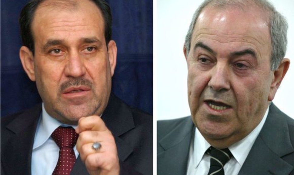 N.al-Maliki (kairėje) ir I.Allawi