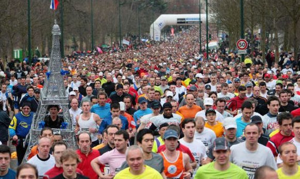 Paryžiaus pusės maratono bėgimo startas