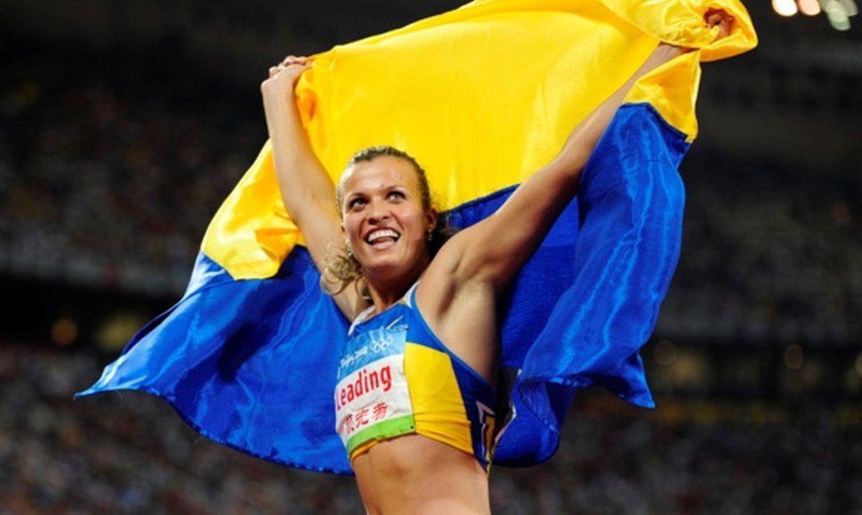 Olimpinė septynkovės  čempionė Natalija Dobrynska