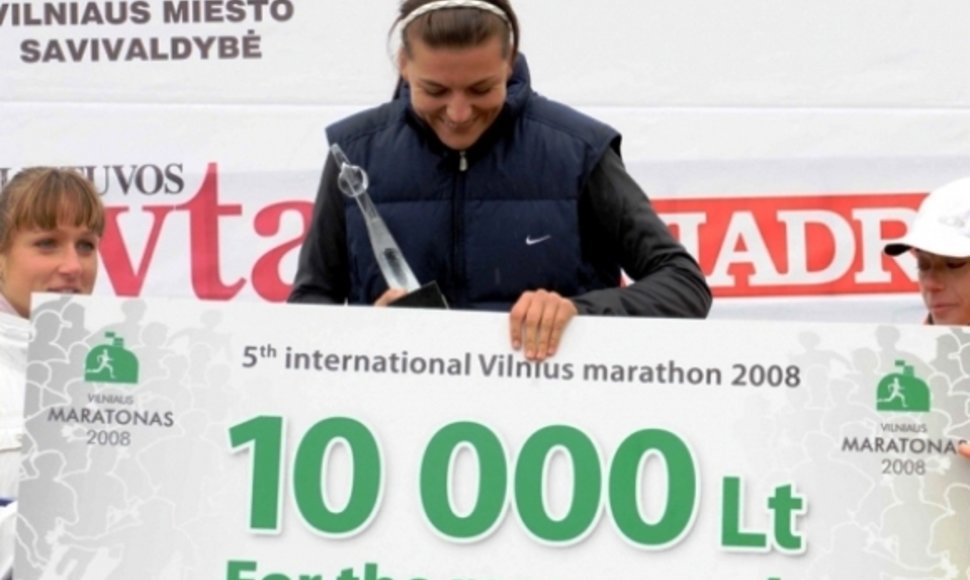Penktojo Vilniuas maratono laimėtoja Diana Lobačevskė