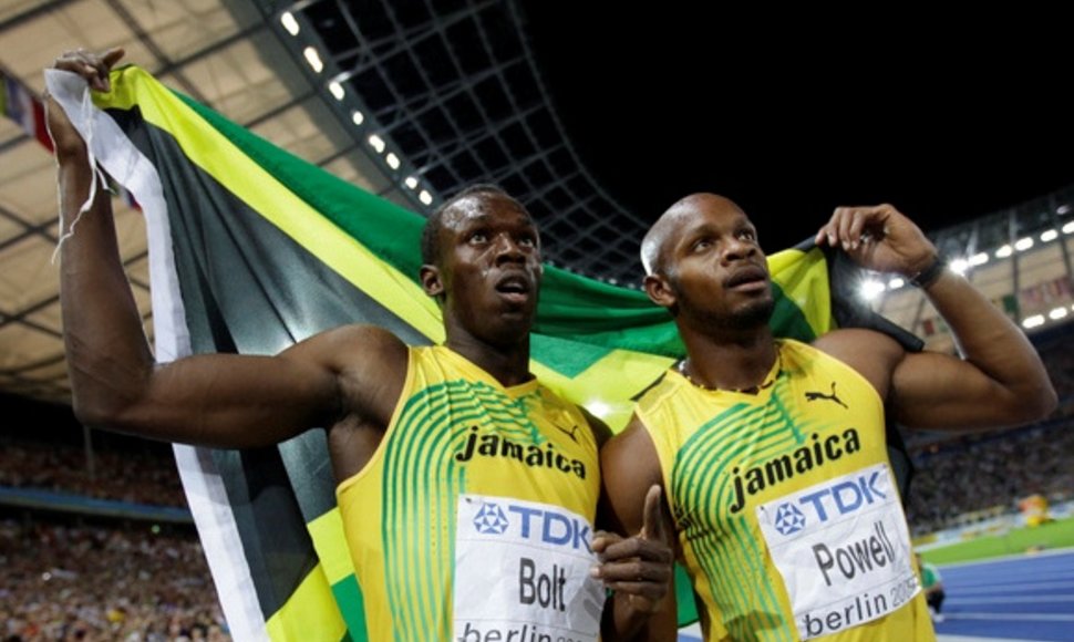 Usainas Boltas ir Asafa Powellas