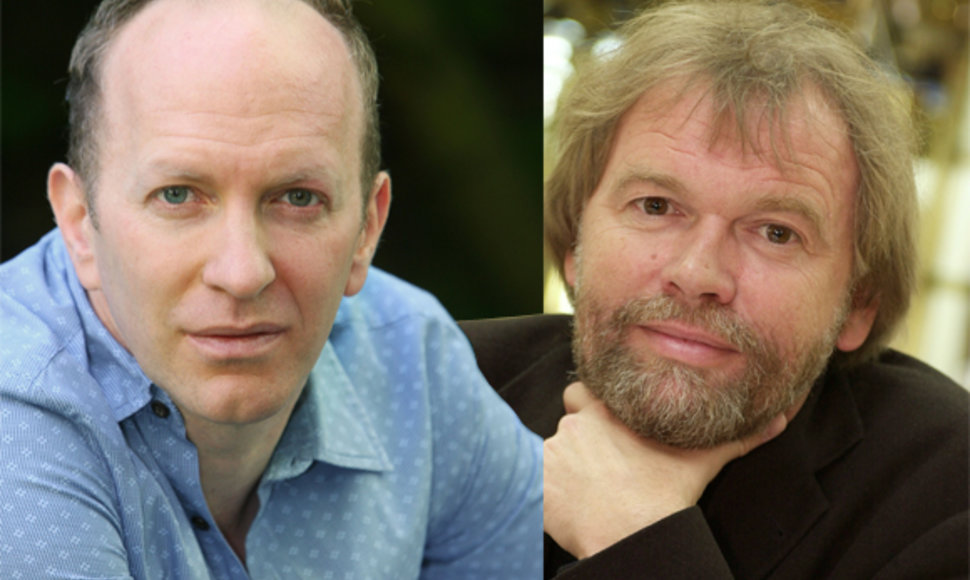 Rašytojai britas Simonas Sebagas Montefiore ir norvegas Josteinas Gaarderis