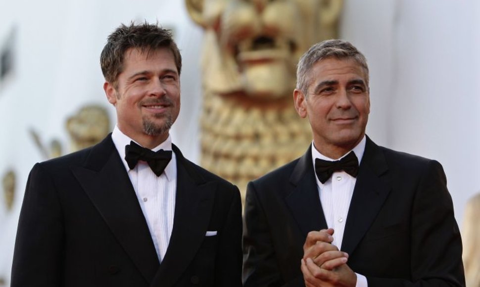 Venecijos kino festivalio atidaryme George'as Clooney and Bradas Pittas