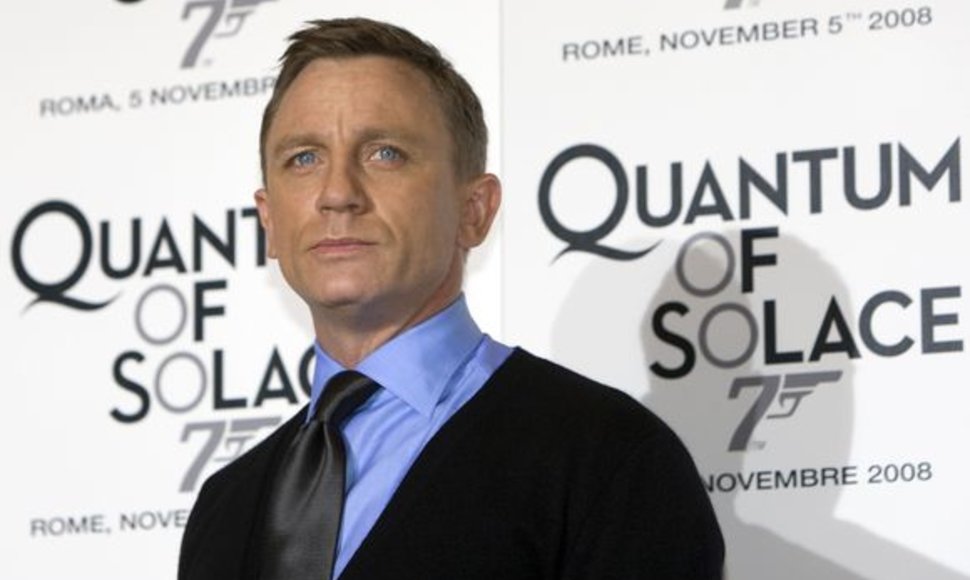 Aktorius Danielis Craigas per filmo „Paguodos Kvantas“ premjerą