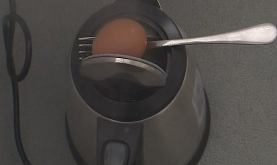 Kiaušinis verdamas ant virdulio