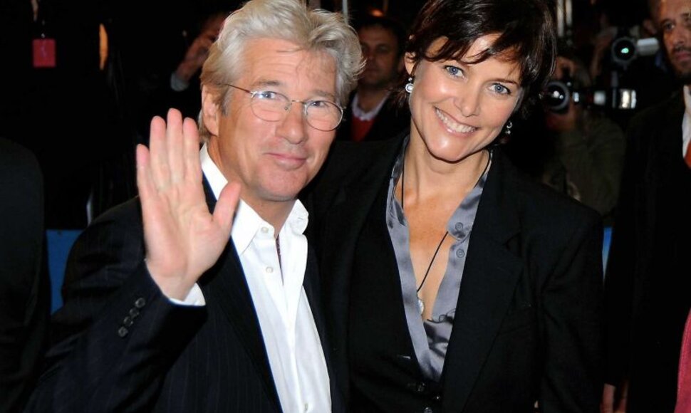 Aktorius Richardas Gere su žmona Carye Lowell