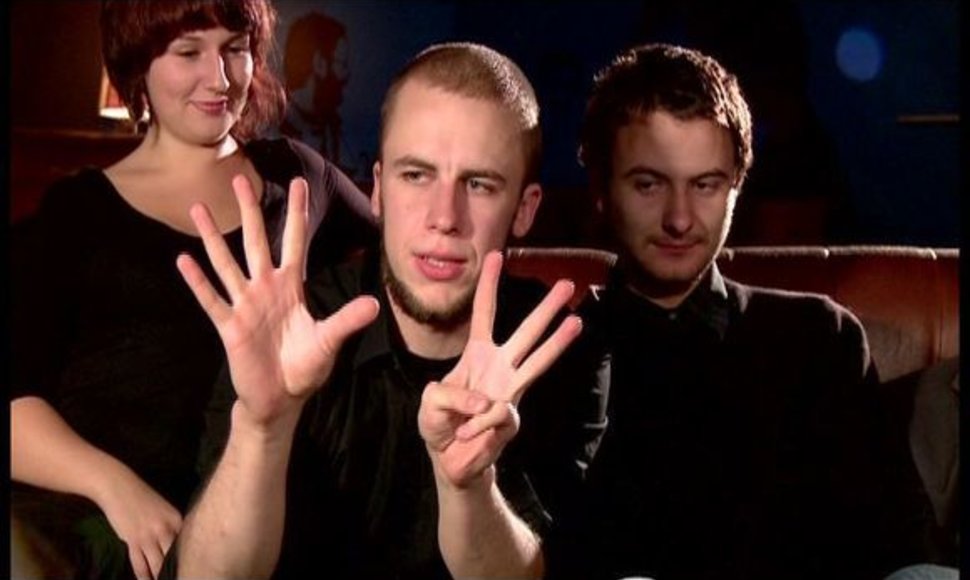 Suicide DJs is kairės - Ž.Kazlauskaitė, V.Bareikis ir A.Storpirštis
