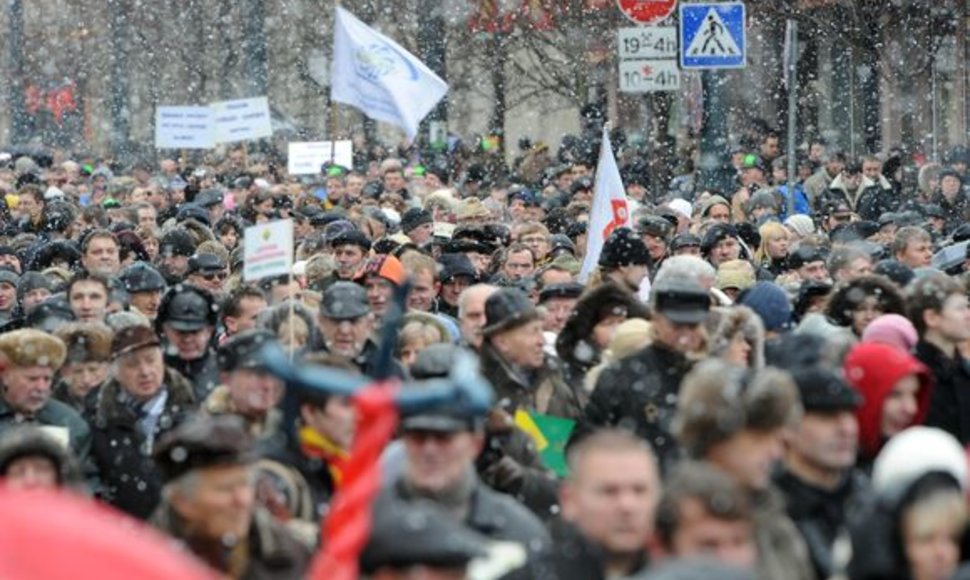 Vilnius, užtvindytas protestuotojų