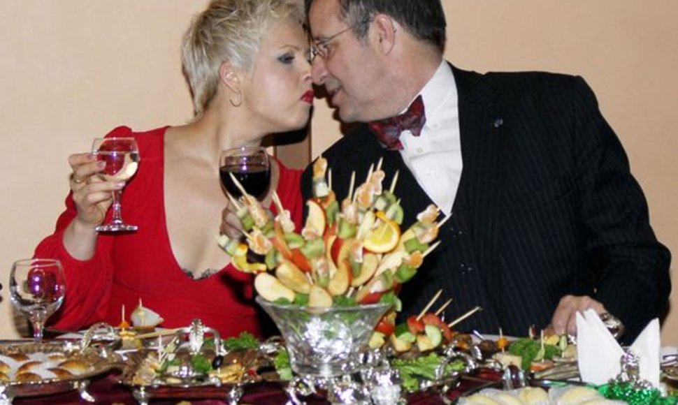 Estijos prezidentas Toomas Hendrikas Ilvesas su žmona Evelin