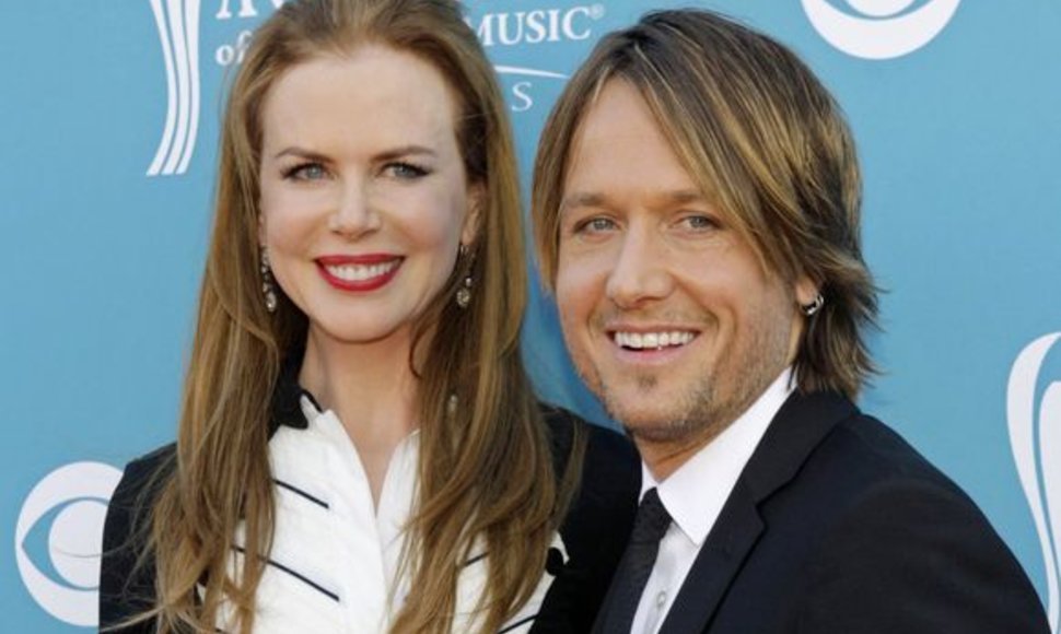Aktorė Nicole Kidman su vyru dainininku Keith Urban