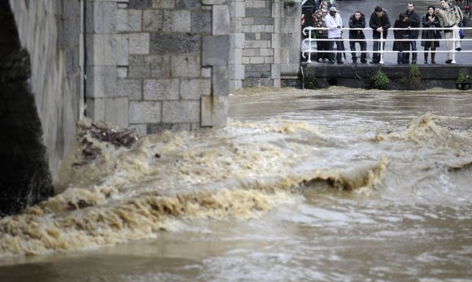Potvyniai kilo Ispanijos baskų regione. 2009-01-27