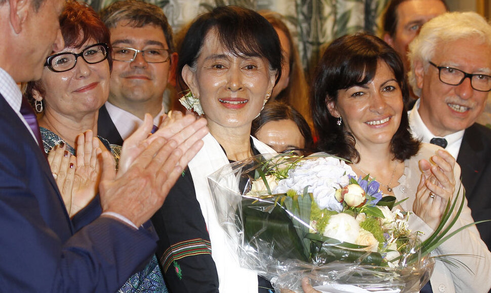 Mianmaro demokratijos &scaron;auklė Aung San Suu Kyi 