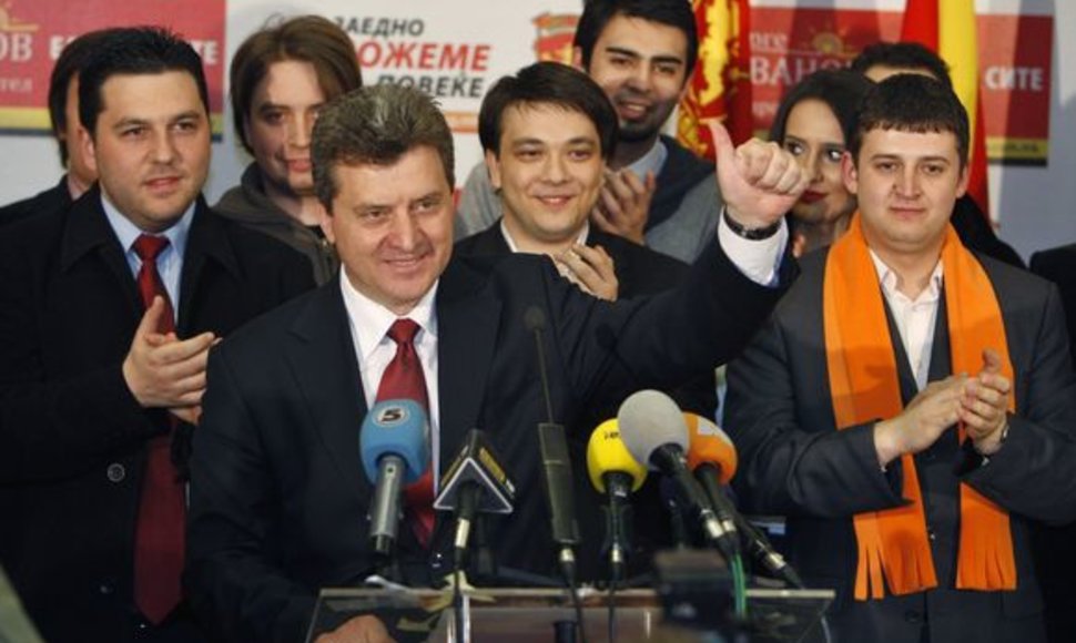 Premjero Nikolos Grujevskio konservatyvios partijos VMRO-DPMNE kandidatas į prezidentus Gjorgė Ivanovas
