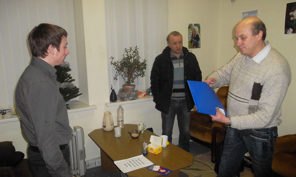 Susitikimas su S.Zacharčenka Baltarusijos pilietinėje ir politinėje  atstovybėje Vilniuje