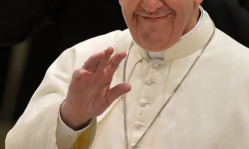 Popiežius Pranciškus šeštadienį susitiko su pasaulio žiniasklaidos atstovais.