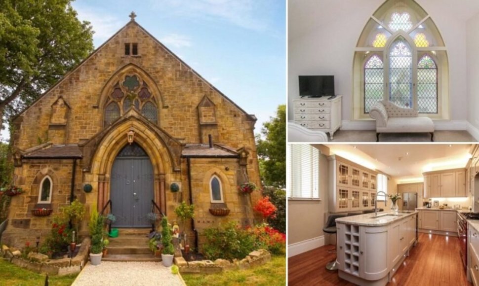 Už 1,3 mln. svarų sterlingų parduodama šeimos namais paversta bažnyčia.