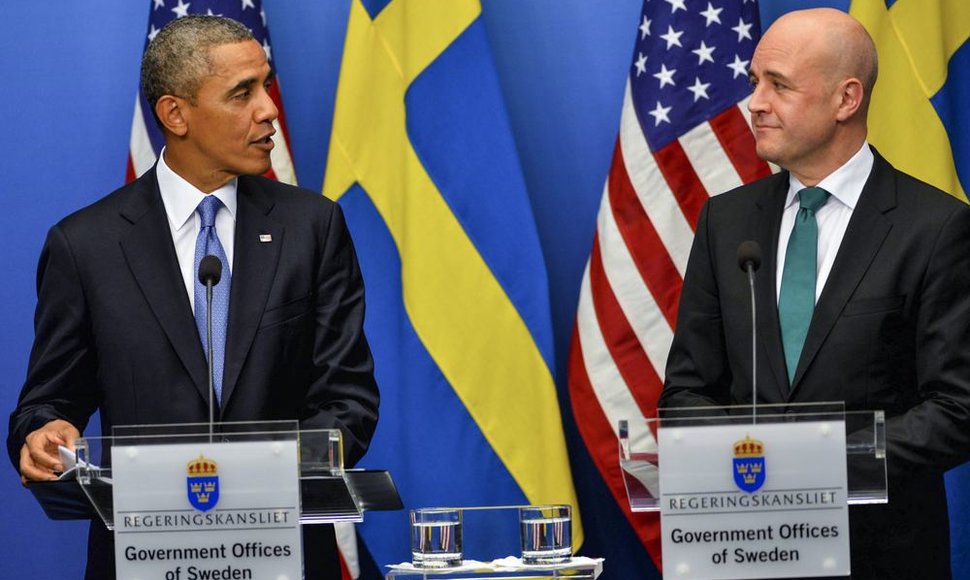 Barackas Obama ir Švedijos ministras pirmininkas Fredrikas Reinfeldtas