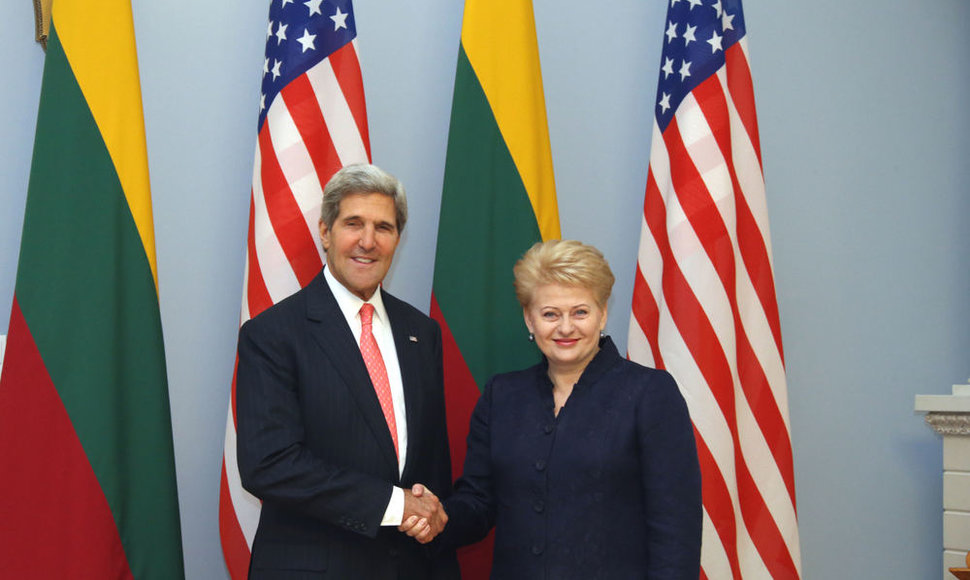 JAV valstybės sekretorius Johnas Kerry susitiko su Dalia Grybauskaite. 