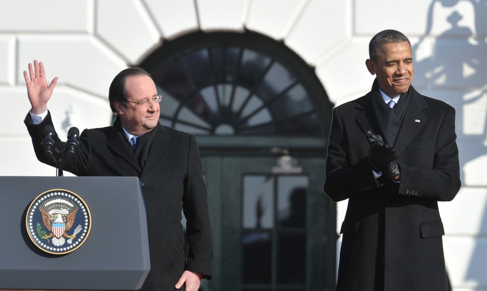 Barackas Obama ir Francois Hollande'as