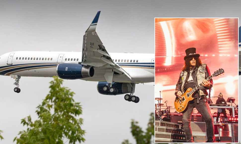 &bdquo;Guns N' Roses&ldquo; į Lietuvą atvyko privačiu lėktuvu.