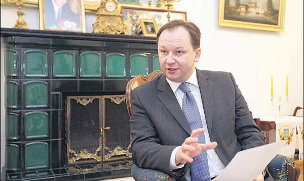 Ukrainos ambasadorius I.Prokopčiukas tiki gražia Lietuvos ir Ukrainos ateitimi vieningoje Europoje.