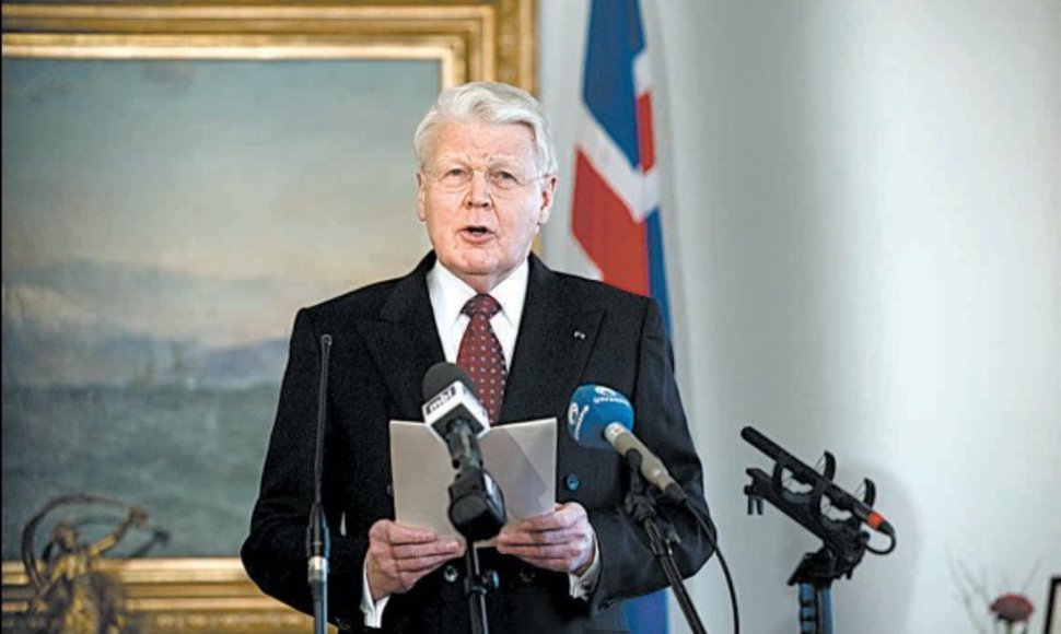 Islandijos prezidentas Olafuras Ragnaras 