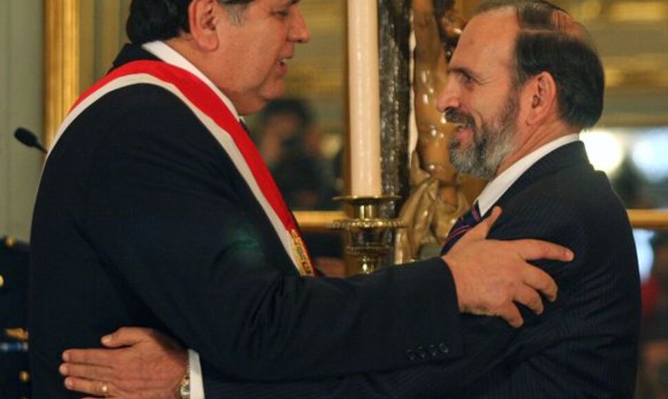 Peru prezidentas A.Garcia ir naujasis ministras pirmininkas Y.Simonas