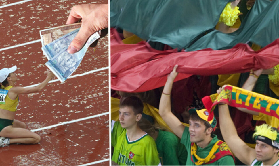 Olimpiečių pergales aistruoliai matuoja pinigais.