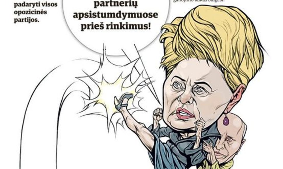 Karikatūra: taikioji prezidentė