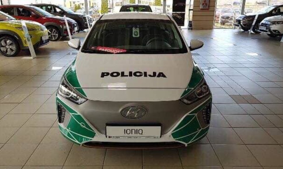 Policijos elektromobilis „Hyundai Ionic“