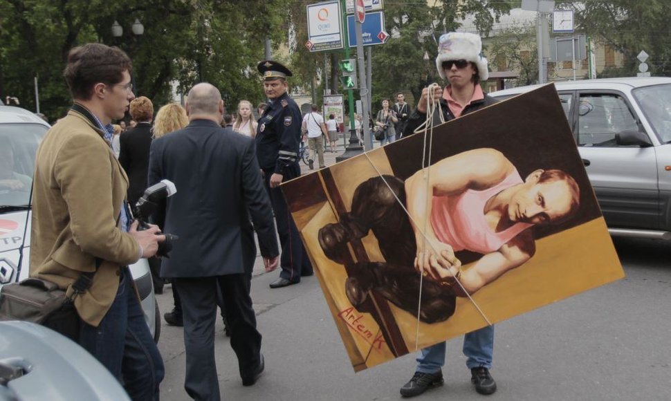 Menininkų protestas prieš V.Putiną Maskvoje