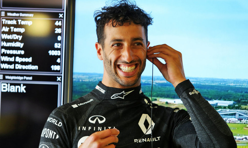 „Formulės 1“ 70-mečio GP lenktynes Silerstouno trasoje, Danielis Ricciardo