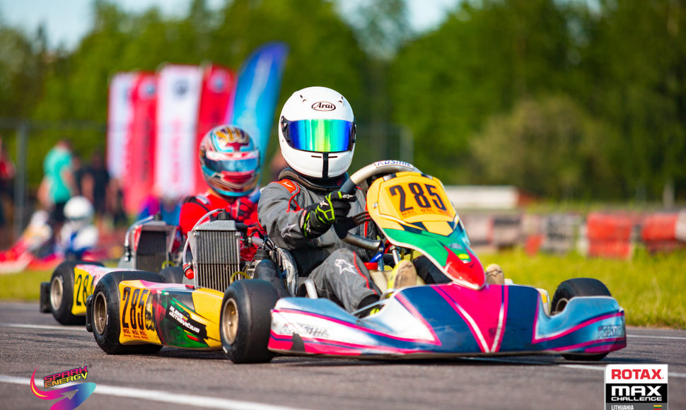 Rotax Max Challenge powered by Spark Energy antrojo etapo varžybų akimirka, Justino Kygos nuotr. 