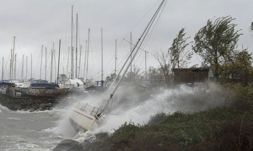 Uraganas Sandy tvindo JAV rytų pakrantės miestus. 