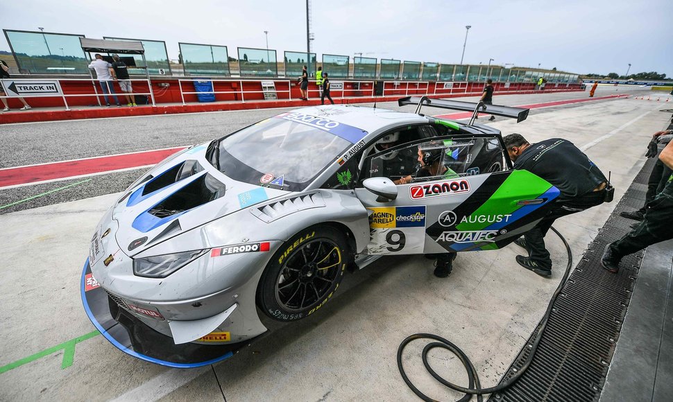 Paul August su „Lamborghini Huracan GT3“ Misano trasoje