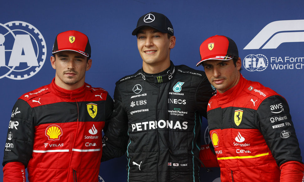 Charlesas Leclercas, George'as Russellas, Carlosas Sainzas - Vengrijos GP kvalifikacija  
