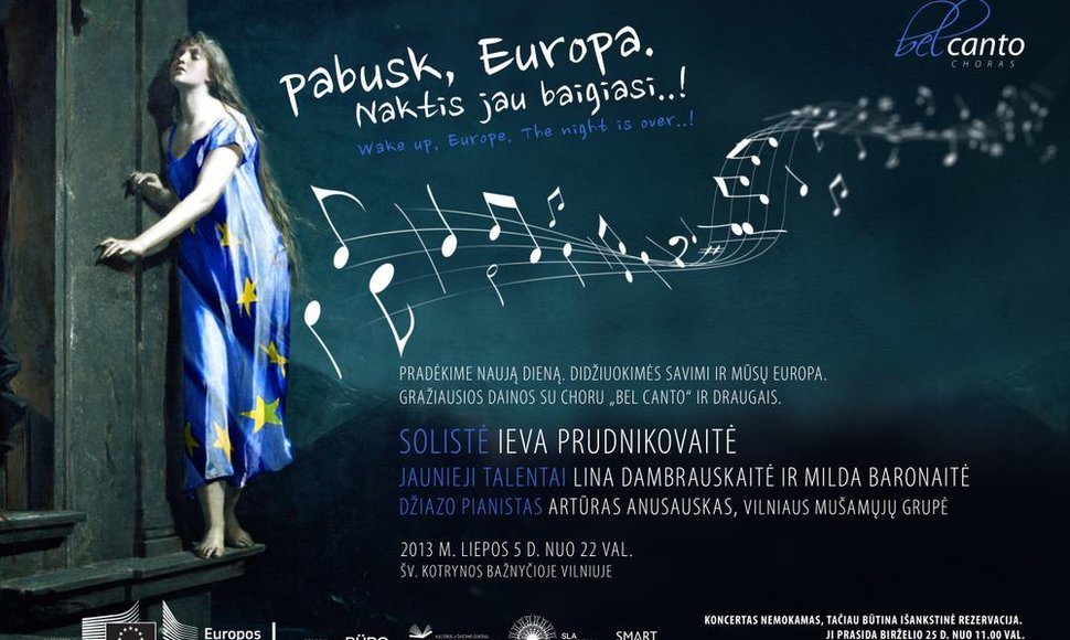 Choras „Bel Canto“ Lietuvos pirmininkavimo ES pradžią pažymės įspūdingu koncertu