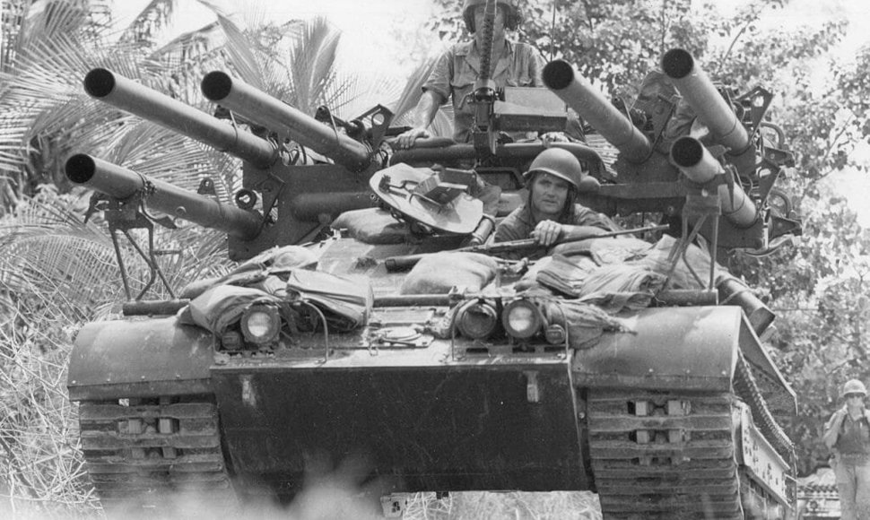 Šeši pabūklai Ontos mašinai suteikė grėsmingą išvaizdą. (1st Marine Division, Wikimedia)