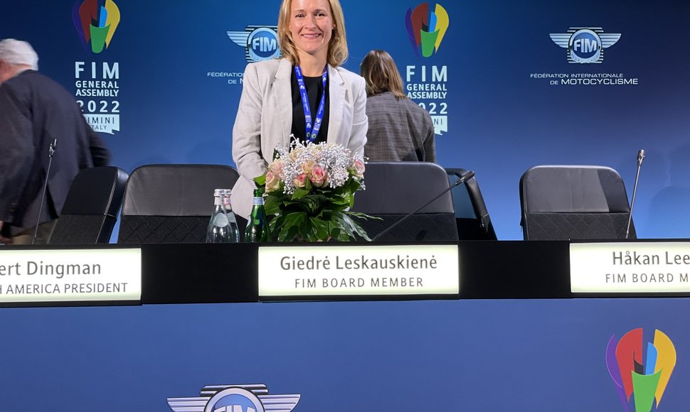 Tarptautinės motociklų sporto federacijoje taryboje – Lietuvos atstovė Giedrė Leskauskienė