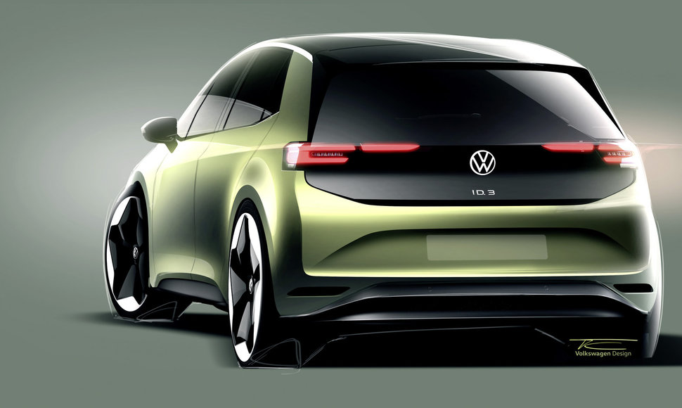 Antros kartos Volkswagen ID.3 vizualizacija